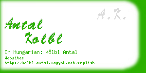 antal kolbl business card